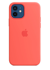 Apple Silikone-etui med MagSafe til iPhone 12/12 Pro – pink citrus